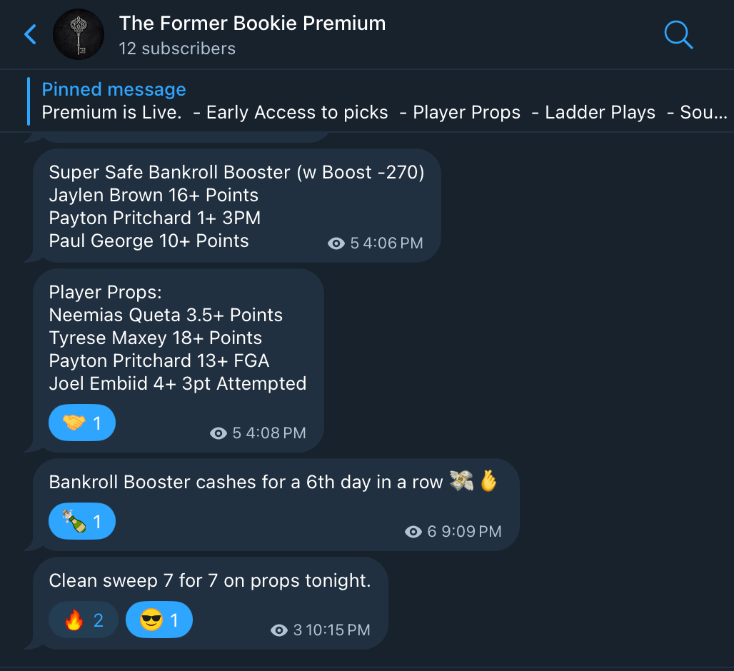 Premium Telegram channel preview